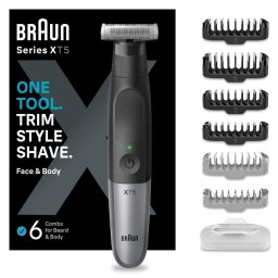 Aparat de barbierit Series XT 5200 Face+Body+Travel Wet&Dry, autonomie 45 min, 1 element de taiere, saculet de voiaj, Negru