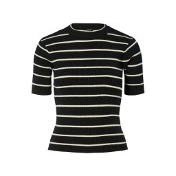 PIECES Pulover negru / alb