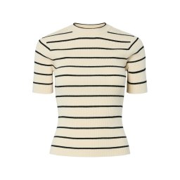 PIECES Pulover crem / negru