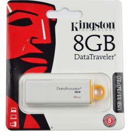 MEMORIE USB KINGSTON, 8GB DATA TRAVELER G4 GALBEN, USB 3.1 / 3.0 / 2.0