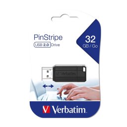 Memorie USB Verbatim StorenGo PinStripe, 32GB, USB 2.0, Negru