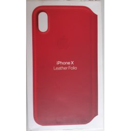 Husa de protectie, Folio pentru Apple iPhone X, Piele, MQRV2FE / A, Red