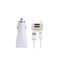 Incarcator Auto EP-LN920BW Adaptive Fast Charge pentru Samsung A12 / A13 4G / A13 3G / A14 4G / A14 3G / A04S + Cablu, 1m, 2xUSB, 15W, 2A, Alb