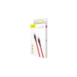 Cablu de date Baseus Cafule Series CATKLF-G09, Type-C - Type-C, Quick Charge 3.0, 1m, Rosu