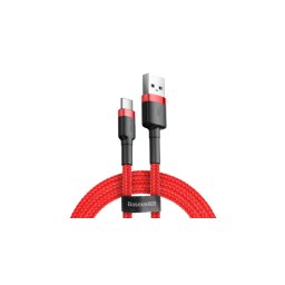 Cablu de date, Baseus Cafule CATKLF-U09, USB la USB-C, Quick Charge , 3A ,3 m, Rosu / Negru, Blister