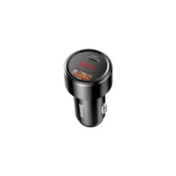 Incarcator auto Baseus Magic Series PPS USB, cu afisaj LED, Quick Charge 3.0 / USB Type C PD QC4+ 45W 6A, 2 X USB, CCMLC20C-01, Negru, Blister