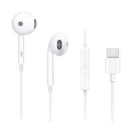 Casti in ear, Earbuds, mufa USB-C, Pentru Samsung / Huawei / Xiaomi / iPad / Iphone, Microfon incorporabil, Alb