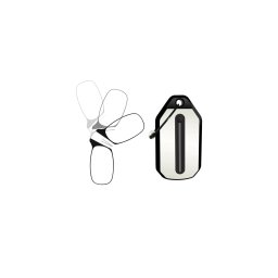 Ochelari de vedere, pentru citit, fara brate, pliabili, rame transparente, mini breloc portabil, Dioptrie + 1.00