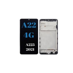 Display ecran cu Touchscreen si Rama pentru Samsung A22 4G, A225, Negru