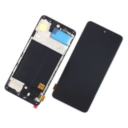 Display ecran cu Touchscreen si Rama pentru Samsung A51, A515, Incell, Negru