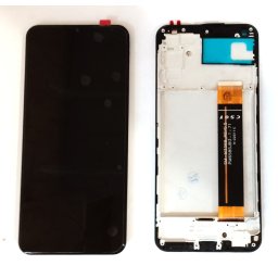 Display ecran cu Touchscreen si Rama pentru Samsung A23 4G, A235, OEM, Negru