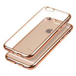 Husa E-TPU pentru Iphone 6, silicon, margine rose gold
