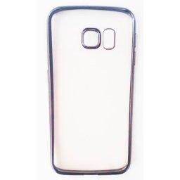 Husa E-TPU pentru Samsung S7 EDGE, silicon, margine neagra