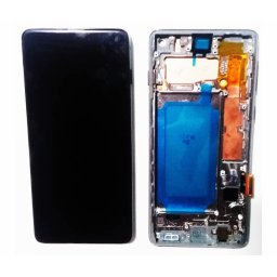 Display ecran cu Touchscreen si Rama pentru Samsung S10, G973, OLED, Negru