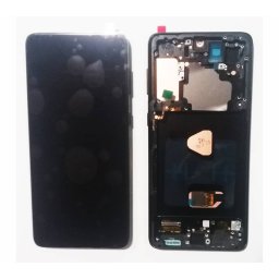 Display ecran cu Touchscreen si Rama pentru Samsung S21 Plus 5G, G996, OLED, Negru