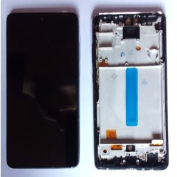 Display ecran cu Touchscreen si Rama pentru Samsung A52S 5G, A528, OLED, Negru