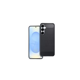 Husa Tpu compatibila cu Samsung S25 Plus, Textura Fibra de Carbon, Negru