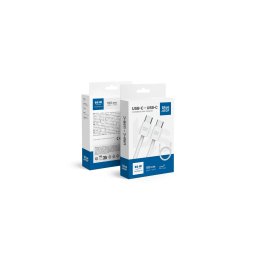 Cablu de date si incarcare Blue Star Q28 pentru Samsung / Huawei / Oppo / Lg / Xiaomi, Type C-Type C,1m, 6A, 60W, Quick Charge 4.0, Alb
