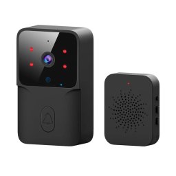 Sonerie wireless cu camera video, rezolutie video HD 720p, microfon audio bidirectional, vedere nocturna, apel vocal si interfon video, control prin aplicatie, distanta 30M interior, WiFi 2.4Ghz, Negru