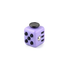 Cub antistres, fidget, mov cu butoane negre, 3x3x3 cm