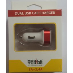 Incarcator auto Mobile Tuning pentru Tableta / Telefoane, 2 x USB, Intrare 100 - 240V / Iesire 1A + 2.4A