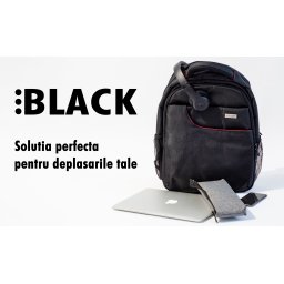 Rucsac (Ghiozdan) pentru laptop si tableta Mobile Tuning, 16 inch, antisoc, negru