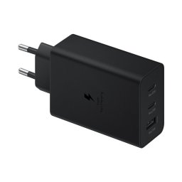 Incarcator Retea EP-T6530NBEGEU Fast-Charge 100-240V 1x USB-C 65W 1x USB-C 25W 1x USB-A 15W pentru Samsung, Negru,Blister