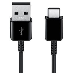 Cablu de date si incarcare pentru Samsung S8 / S8+ / S9 / S9+ / S10 / S10+ / S10 Lite, USB Type C 1.2m, Negru