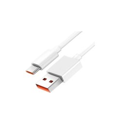 Cablu Date si Incarcare pentru Xiaomi, USB la USB Type-C , 1 m, 18W, Alb