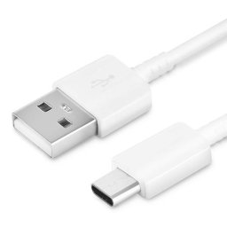 Cablu de date si incarcare pentru Samsung S8 / S8+ / S9 / S9+ / S10 / S10+ / S10 Lite, USB Type C 1.5m, Alb