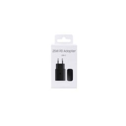 Incarcator retea Super Fast Charging pentru Samsung A54 / A52 / A52S / A53 / A23 / A33 / A70 / A80 / S20 / S20 FE / Note 20, USB C, 25W, Negru, Blister