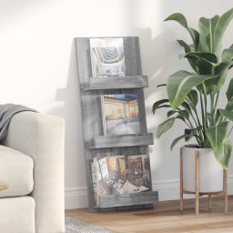 Raft pentru reviste Gri Sonoma 51 x 11 x 102 cm Lemn compozit GartenMobel Dekor