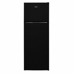 Frigider cu doua usi HF-V212BKE++, 212 l, Less Frost, Control mecanic, Iluminare LED, Clasa E, H 144 cm, Negru