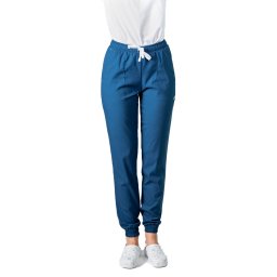 OUTLET Pantaloni medicali stretch tip jogger jeans cu snur si elastic in talie si la glezna