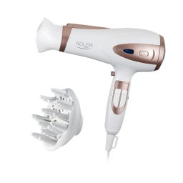 Uscator de par Adler AD2248w, alb, difuzor, concentrator, 2200W, ionizare, 2 viteze, 3 trepte temperatura, cool shot