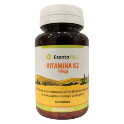 Vitamina K2 100 mcg, 60 tablete Esenta Plant