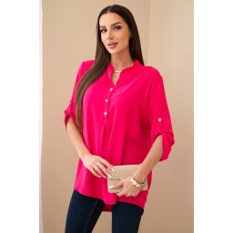 Kesi Włoski Blouse with a longer back fuchsia