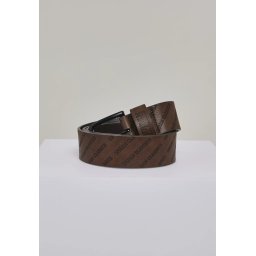 Full-top belt with logo brown