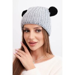 Căciulă de iarnă pentru femei cu pompoane Kesi K433