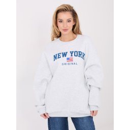 Hanorac New York gri deschis