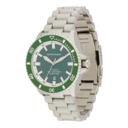 Emporio Armani Ceas analogic verde / verde petrol / argintiu