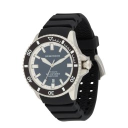 Emporio Armani Ceas analogic albastru marin / negru / argintiu