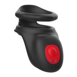 Inel penis Multipleasure Negru/Rosu