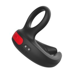 Inel penis Multi Pleasure Negru/Rosu