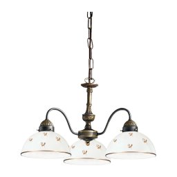 Kolarz NONNA 731.83.170 - Candelabru cu lanț, 3xE27/75W/230V, design floral, aur roz