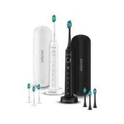 ELDONEX ETB-1010-BW – Set 2x periuțe sonice SonicPro DuoPack IPX7, negru + alb
