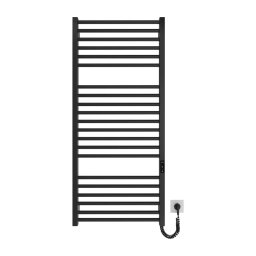 Radiator de baie tip scară HF DERBY, 255 W/230 V, 117 x 53 cm, negru