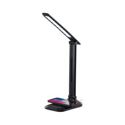 Immax 09106L - Lampă de birou LED LUMI, cu dimmer și încărcare wireless QI, LED/7W/230V, negru