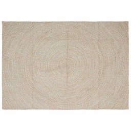Covor Natural si Alb 160 x 230 cm Iuta GartenMobel Dekor