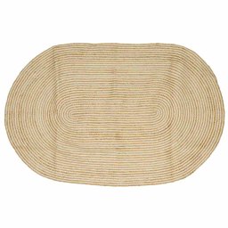 Covor Natural si Alb 152 x 245 cm Iuta GartenMobel Dekor